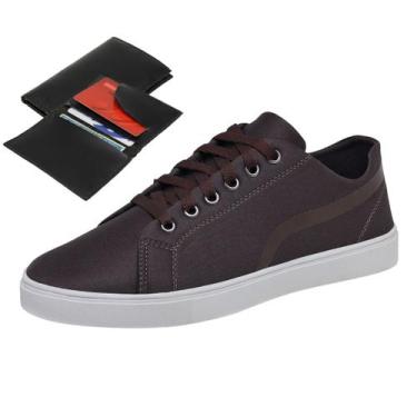 Imagem de Sapatenis Casual Masculino Preto De Amarrar Sola Reta Leve Conforto + 