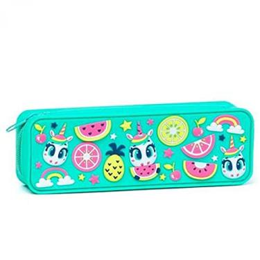 Imagem de Estojo Silicone Puket Unicórnio Verde Água