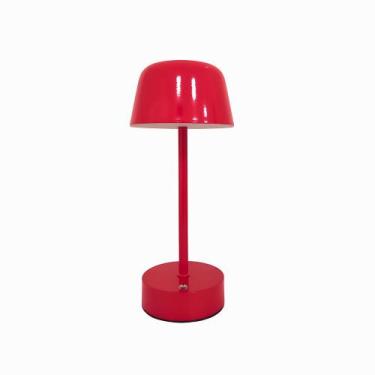 Imagem de Abajur de Led Vermelho Vintage Pequeno - Decorafast
