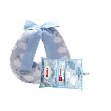 Imagem de Kit Almofada Amamentação com Porta Fralda Bebê Menina Menino - Maria's