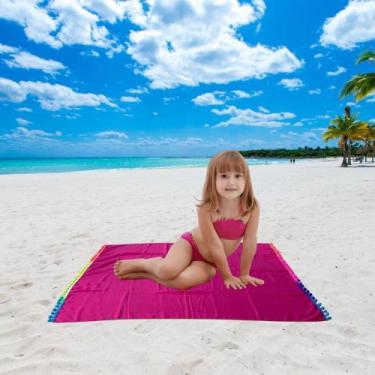 Imagem de Canga Infantil Pompom Praia Piscina Moda Verão Criança - Mix de Produt