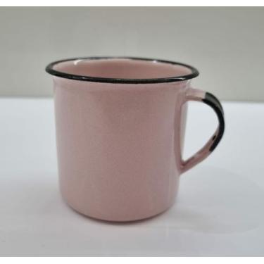 Imagem de 01 Caneca Esmaltada Ágata Original 150 ml  Cor Rosa Bebê Postagem Rápi
