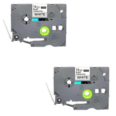 Imagem de 2 Fitas Tze Tz 231 Compatível Rotulador Brother Branca 12mm - Masterpr