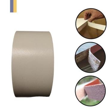 Imagem de Fita Para Madeira Formica Bege Ovo Tx  35mm X 20m Acabamento Moveis - 