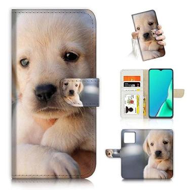 Imagem de Ajourtek Capa para iPhone 15 Pro Max, capa de telefone carteira flip projetada, A21086 filhote de cachorro labrador retriever 21086 i15pm