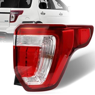 Imagem de Misakomo Conjunto de luzes traseiras para Ford Explorer 2016 2017 2018 2019 - Lâmpada traseira de freio compatível com utilitário interceptor policial Ford 2016-2019 - Substituição para FB5Z13404A e