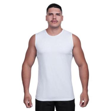 Imagem de Regata Masculina Algodao - Techmalhas, Branco, G