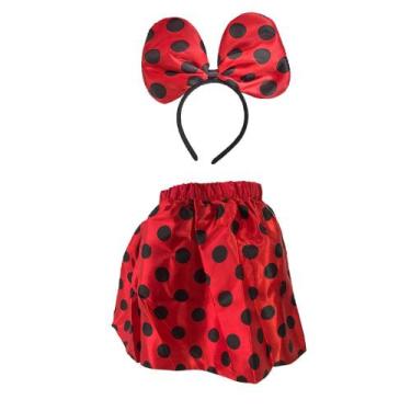 Imagem de Fantasia Vermelha e Preta Infantil com Saia e Tiara - Extra Festas