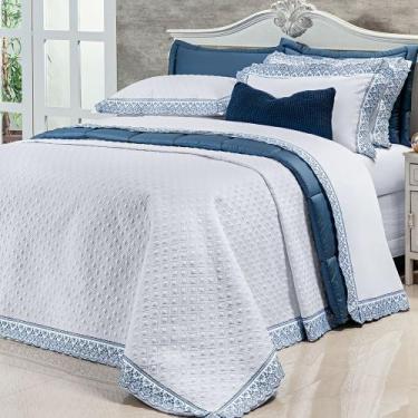 Imagem de Colcha Cobre Leito Queen 3 peças 100% Algodão Percal 400 Fios Egípcio 