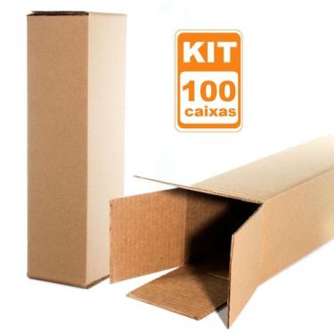 Imagem de 100 Caixas de Papelão para embalagem 11X11X40 Tubo Garrafa - U-pack