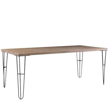 Imagem de Mesa Sala de Jantar Cozinha Ludiana 160cm Grafite Madeira Maciça Driftwood G54 - Gran Belo