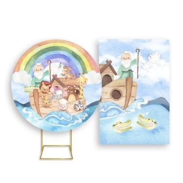 Imagem de Painel De Festa Redondo 1,50x1,50 + Painel Vertical 1,50x2,20 - Arca d