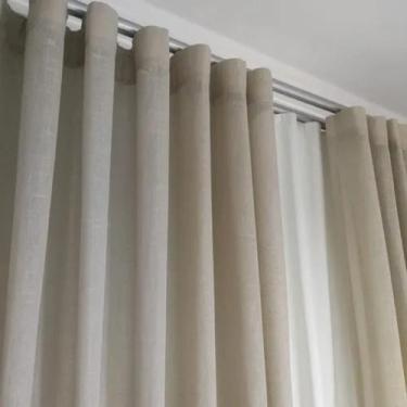 Imagem de Cortina Trilho Duplo Linho+blackout 6,00x2,70 Suiço - Salvatex Confecç