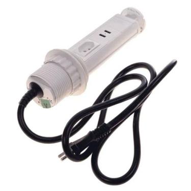 Imagem de Mini Torre Totem Manual 1 Tomada 20a 2 Usb - Branca - QTMOV