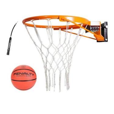Imagem de Aro Basquete Oficial Retrátil Com Molas, Rede, Bola + Bomba - Grecco S