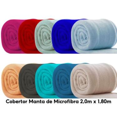 Imagem de Kit 04 Cobertor Manta Casal de Microfibra 2,00 x 1,80 - Cor Sortida - 