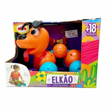 Imagem de Brinquedo Infantil Cachorrinho Puxa Puxa Elkão - 1122 - Elka