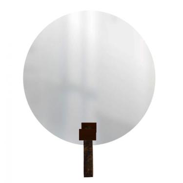 Imagem de Espelho Funcional Hook Corten Alça Rajada 50 Cm Redondo - e2g Design