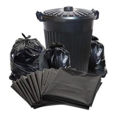 Imagem de Saco Para Lixo 30 Litros Preto Com 100 Unidades - HIGIPACK