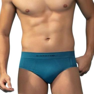 Imagem de Cuecas Slips Tradicional Selene em Algodão Puro com 12 und, Variadas, 