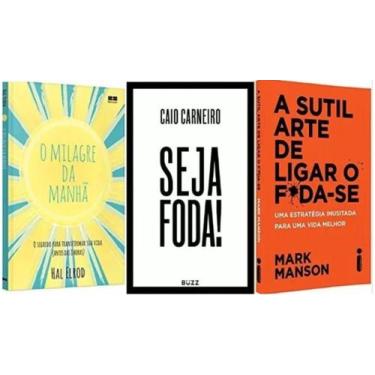 Imagem de Kit 3 Livros Sutil Arte Milagre Da Manha Seja Fo