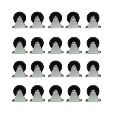 Imagem de 50 Rodízio Fixo Plástico 40mm Sem Trava - Mixso