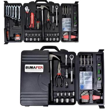 Imagem de Kit De Ferramentas Em Aço Carbono 160 Peças Parc. S/ Juros - Bumafer