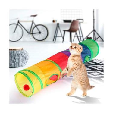 Imagem de Túnel Pet Para Gato Diversão Labirinto Interativo Cachorro Cão Brinque