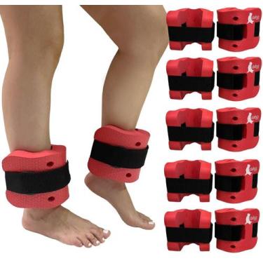 Imagem de Kit 5 Pares de Caneleiras de Hidroginástica Em EVA Peso 2 à 3kg DF4031