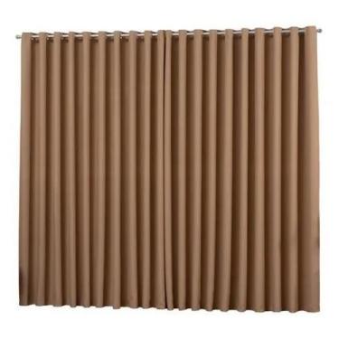 Imagem de Cortina Blackout Avelã Sala Quarto Porta Balcão 05 Metros - Pilli Enxo