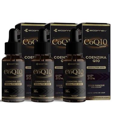 Imagem de 3Un Coenzima Q10 200Mg de Coq10 Gotas  ( Vegana e Zero Açucar ) 90ml E