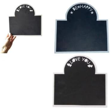 Imagem de Lousa de Madeira Quadro Negro Avisos e Recados 25cm - Impo