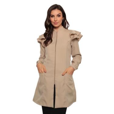 Imagem de Jaleco Feminino Manga Longa Victoria Bege - Gardenia Jalecos, GG