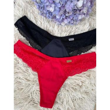 Imagem de Kit 2 Calcinhas Fio Duplo Conforto e Sensual CORES VARIADAS - DJU Moda