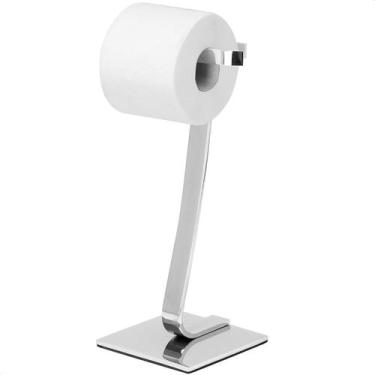 Imagem de Porta Papel Higiênico De Chão Single Cromado E Maciço - HomeDecor