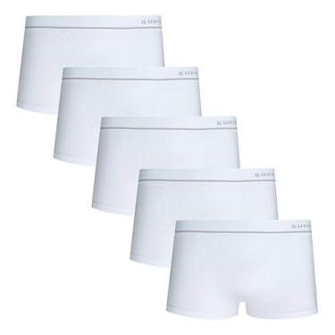 Imagem de Kit 5 Cueca Sunga Microfibra Lupo Sem Costura Original Nf, Branco, M