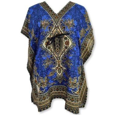 Imagem de Bata Kaftan Indiana Longuete Saída de Praia Plus Size - 02 - Sarat Mod