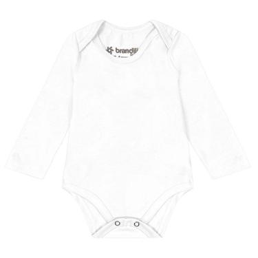 Imagem de Body Manga Longa Bebê Unissex Em Cotton Brandili Baby Branco