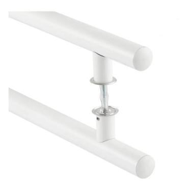 Imagem de Puxador alumínio tubular redondo para portas 30x40cm branco - Allumite