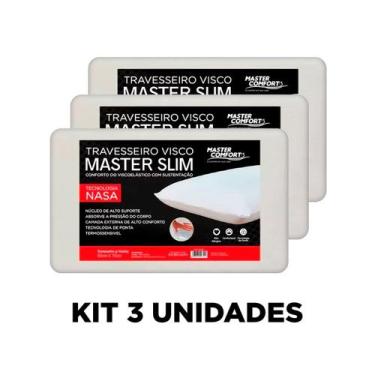 Imagem de Kit 3 Travesseiros Nasa Viscoelástico Slim Conforto e Suporte Anatômic