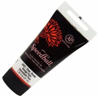 Imagem de Tinta Para Xilogravura 37ml Speedball Laranja Fluorescente, Fluorescen