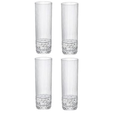Imagem de Bormioli Rocco Copos para beber Long Drink America '20s 382.7 g, transparente, conjunto de 4