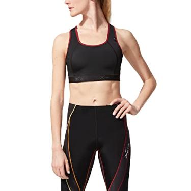 Imagem de CW-X Sutiã esportivo Xtra Support Impact feminino, minimiza o salto para corrida e treinamento intervalado de alta intensidade, Preto/Rooibos, 36D