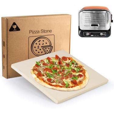 Imagem de Favfully Pedra de pizza dedicada para forno externo a lenha ninja oo101 (série oo100), pedra de pizza de cordierita totalmente natural para serviços pesados ​​especialmente projetada para ni