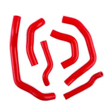 Imagem de JOIUYOLJ Mangueira de radiador de silicone de 3 camadas para Hon da CB 500 CB500 1994-2003 (vermelho)
