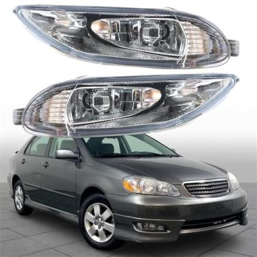 Imagem de RainMan S Par de faróis de neblina dianteiros de substituição para lâmpadas de neblina Corolla 2005 2006 2007 2008 do lado esquerdo e do passageiro