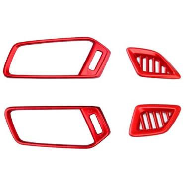 Imagem de TLIFORT Painel de ar condicionado para saída de ar condicionado acabamento da moldura para Honda Accord 10ª geração 2018 2019 2020 2021 2022, ABS vermelho