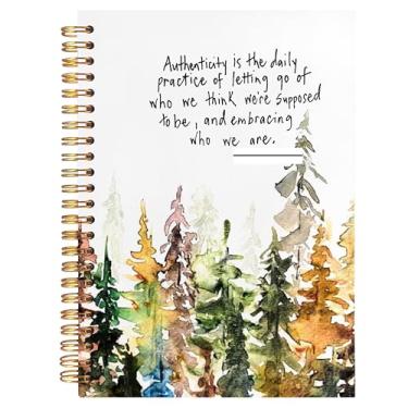Imagem de BearCake Caderno motivacional inspirador de saúde mental para mulheres, citações motivacionais presentes para mulheres e meninas, caderno encorajador de aquarela florestal