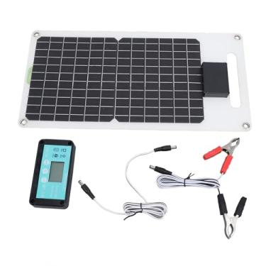 Imagem de Kit Controlador de Painel Solar de Silício Monocristalino 50W, Carregamento Rápido, Estável e para Telefones Celulares, RVs, Câmeras de Segurança, Camping, Silício