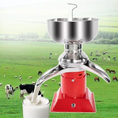 Imagem de KKSOUFX 9500rpm Separador CentríFugo EléTrico De Creme De Leite, CentríFuga De Cozinha Separadora De Creme 110v/220v, Transforma Leite Cru Ou Integral Em Creme E Leite Desnatado